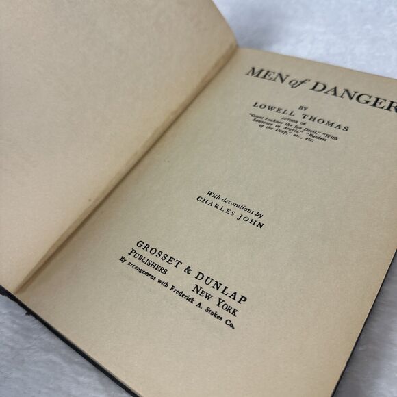 Men of Danger 1936 hardcover Book by Lowell Thomas Vintage - Picture 7 of 12
